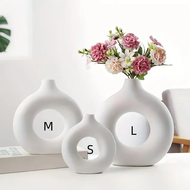 Decorative Donut Vase for Modern Nordic Home Decor