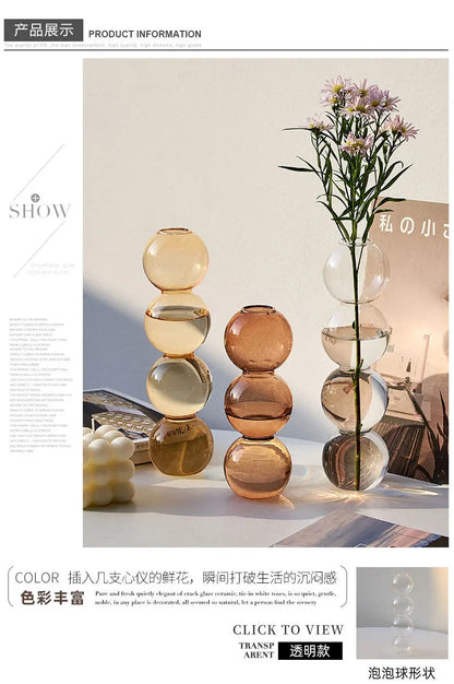 Nordic Glass Vase Modern Home Decor
