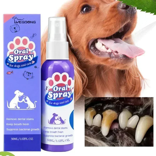 Pet Teeth Cleaning Spray Oral Care Remove Tooth Stai