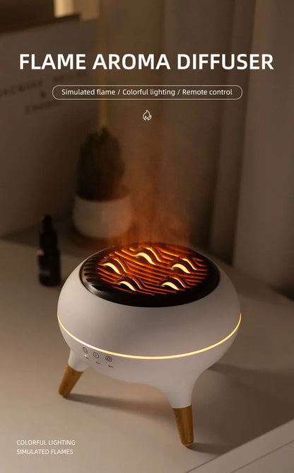 Flame Aromatherapy Essential Oil Diffusers 350ML,Air Diffuser/Humidifier, for Home, Bedroom,Large Room Humidifier