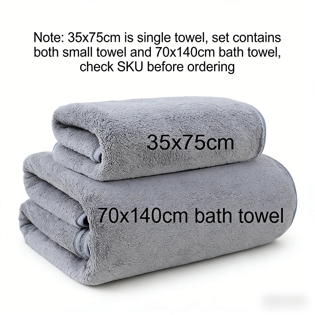 Coral Fleece Thickened Towel and Bath Towel Set,