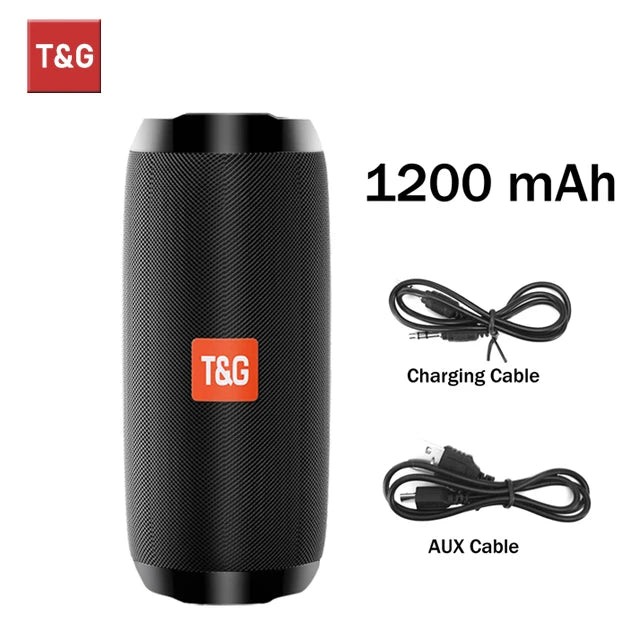 Bluetooth Speaker T&amp;G TG117 Portable TWS Sound Box Waterproof Loudspeaker Outdoor Stereo Surround Speakers Support TF FM Radio