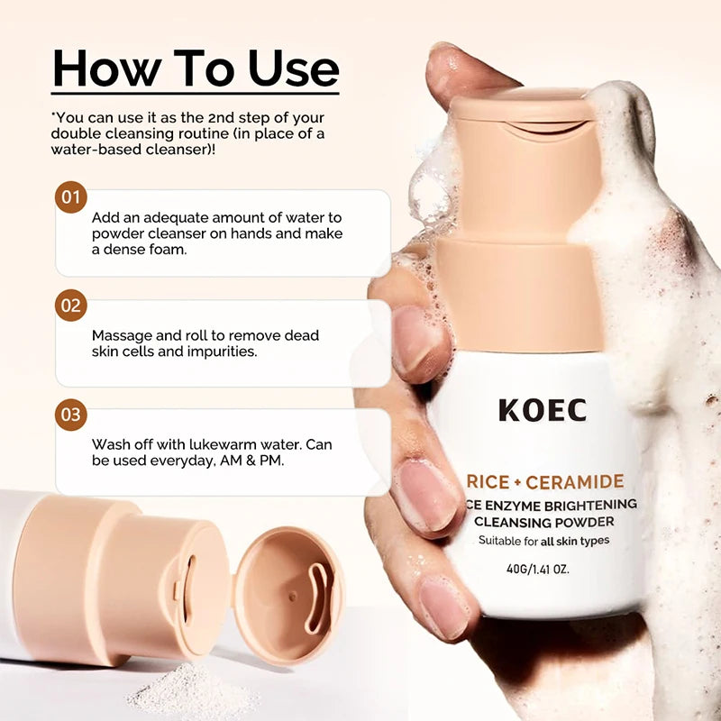 Brand Rice Essence Lotion Niacinamide Repair Facial Serum Nourishing Moisturizer Milk Toner Ceramide Deep Clean Cleansing Powder