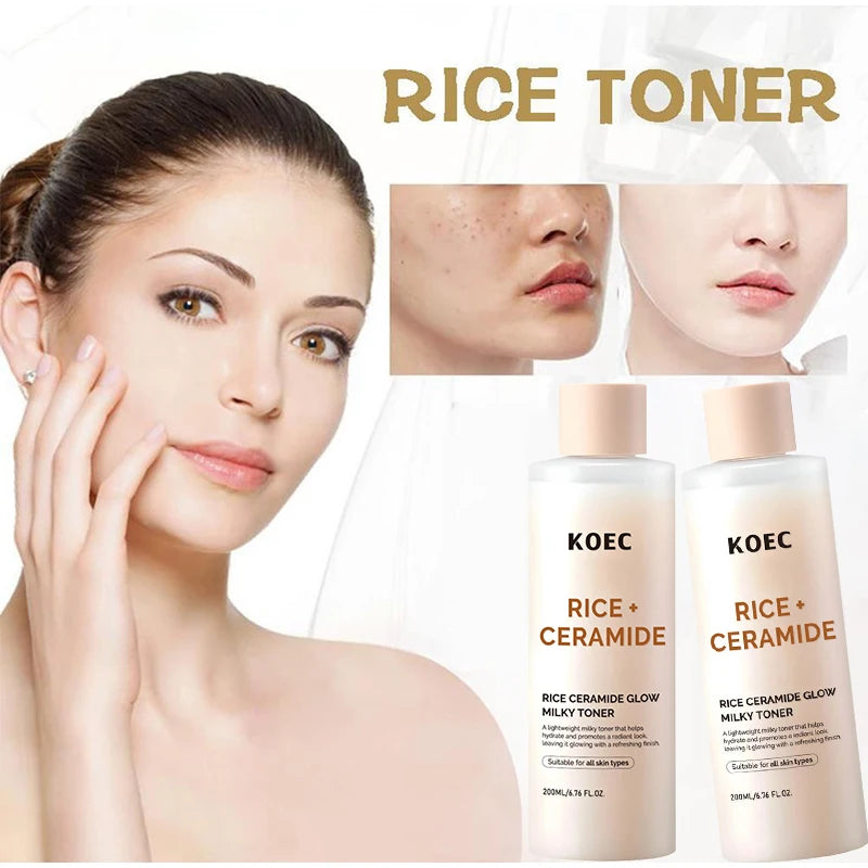 Brand Rice Essence Lotion Niacinamide Repair Facial Serum Nourishing Moisturizer Milk Toner Ceramide Deep Clean Cleansing Powder