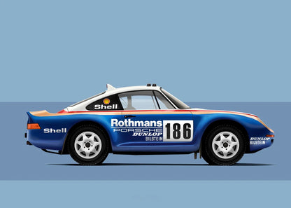 Oil Painting By Number Racing Car Wall Art