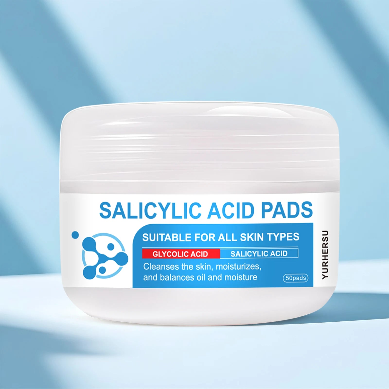 These dual-effect facial toner pads contain 4.5% AHA lactic acid and 0.45% BHA salicylic acid for exfoliation skincare