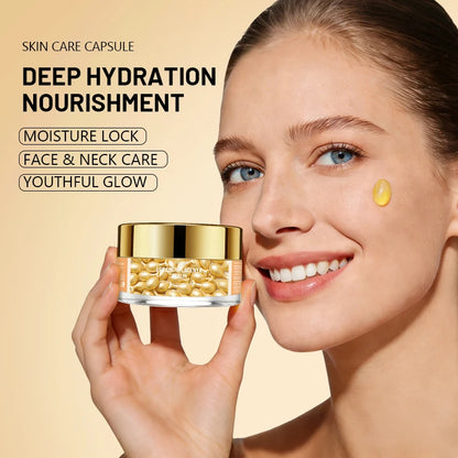 Vitamin E Serum Capsules, Single-Use Essence Capsules, Hydrating and Moisturizing Facial Skin 30 Capsules/Box Easy to Carry
