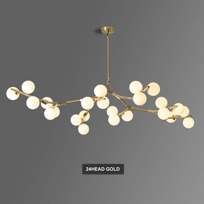 Modern Tree Branches Led Pendant Lamps Glass Balls Hanging 