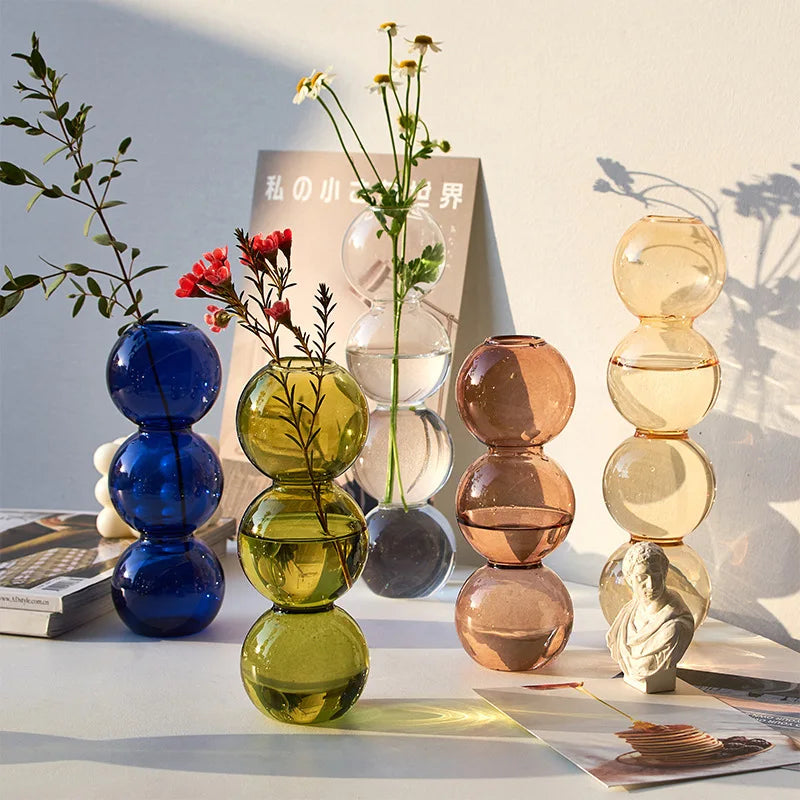 Nordic Glass Vase Modern Home Decor