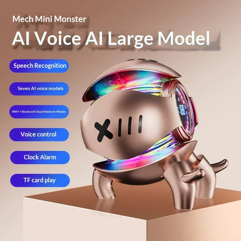 Ai Chat Robot 6 Ai Models Wifi Bluetooth Dual Mode Desktop Companion Night Light Clock Alarm Intelligent Office Assistance