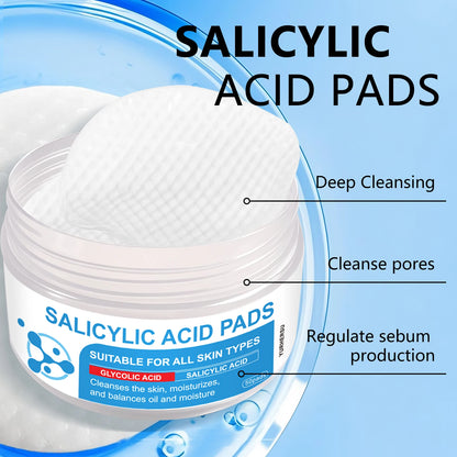 These dual-effect facial toner pads contain 4.5% AHA lactic acid and 0.45% BHA salicylic acid for exfoliation skincare