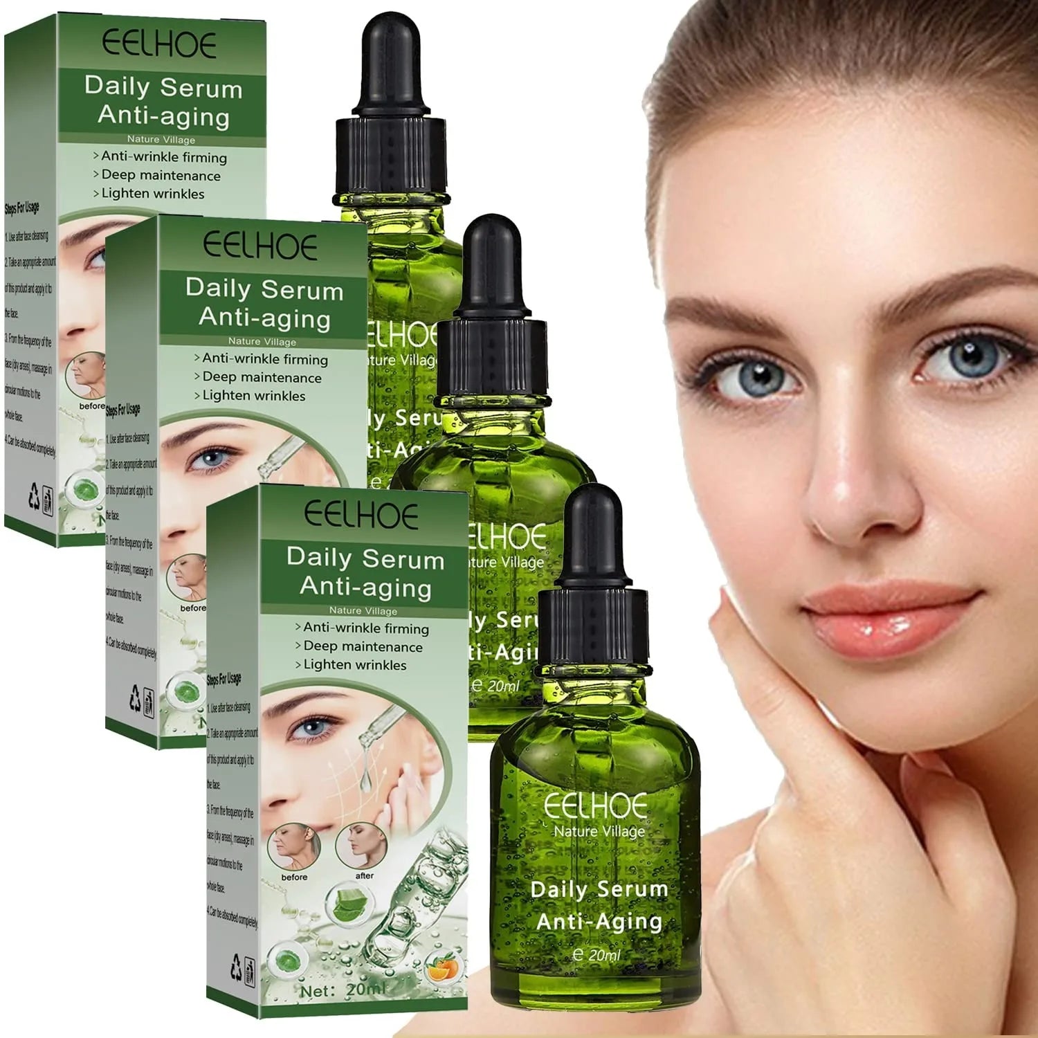 Essence Lift And Tighten The Skin Suitable For Sensitive Skin Energetic Relieve Fine Lines EELHOE Facial serum