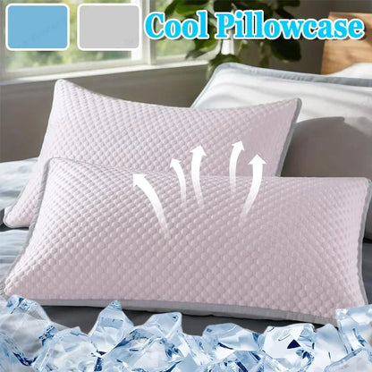 Summer Cooling Pillowcase – Ice Cool Washable Cover 48x74cm