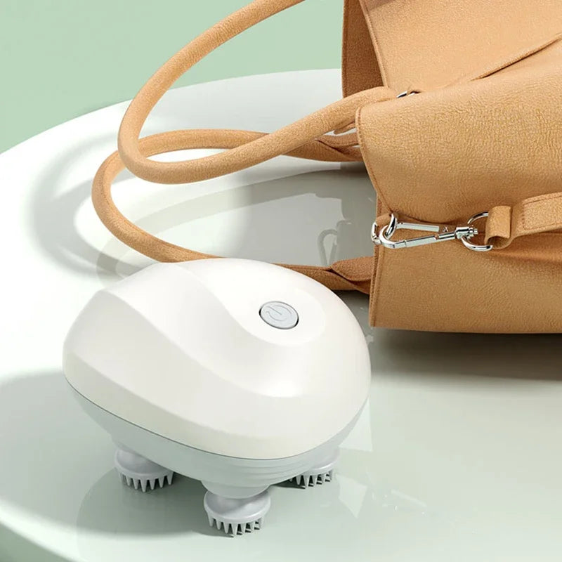 Electric Head Massager USB Rechargable Scalp Massager Body Massage Health Care Shoulder Neck Deep Tissue Kneading Massage Gift