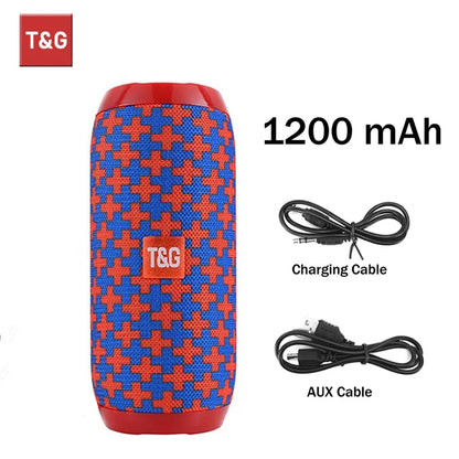 Bluetooth Speaker T&amp;G TG117 Portable TWS Sound Box Waterproof Loudspeaker Outdoor Stereo Surround Speakers Support TF FM Radio
