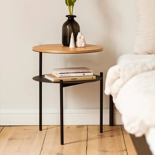 Minimalist Sofa Side Table Double-Layer Living Room Tea 