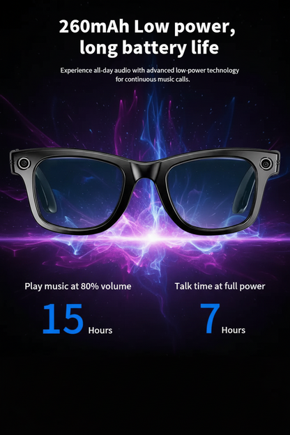 AI Smart Glasses with 8MP Camera Video Recording 100+ Languages Translation Sunglasses Bluetooth Call Music Play Men Women 2025