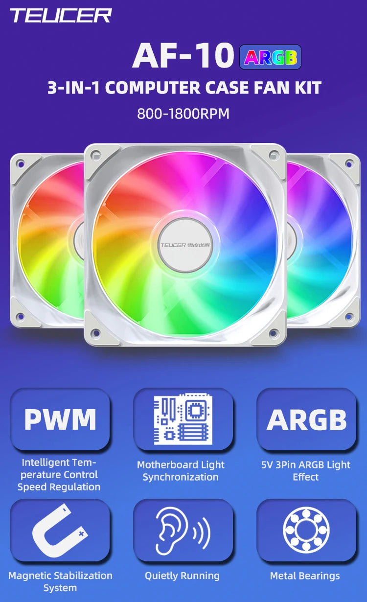 120mm PC ARGB Cooling Fan AURA SYNC RGB Computer