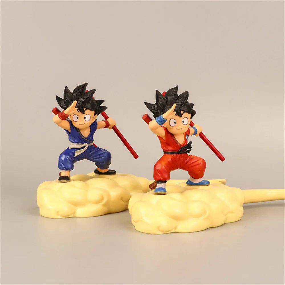 2 Color Anime Dragon Ball Z Childhood Son Goku Somersault Clouds Flying Ver PVC Action Figure DBZ Model Kids Toys Doll Gifts