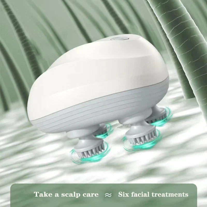 Electric Head Massager USB Rechargable Scalp Massager Body Massage Health Care Shoulder Neck Deep Tissue Kneading Massage Gift