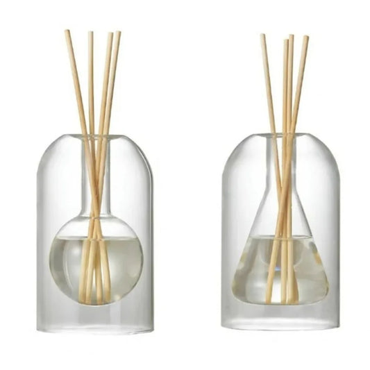 Aromatherapy Diffuser Bottle Glass Essential Oil with Diffusers Sticks 130/200ML Home Storage Transaprent Containers Bottle