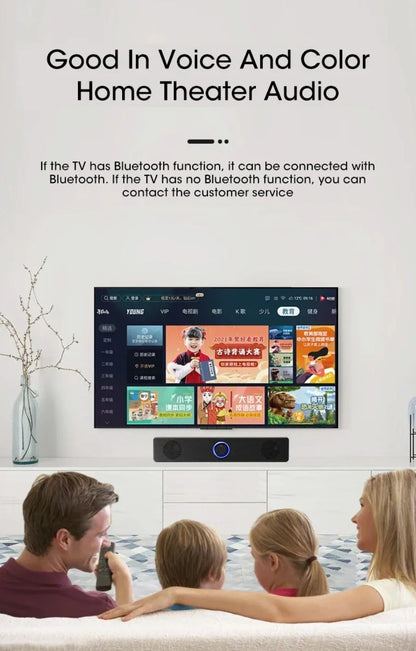 Wireless Bluetooth and PC Soundbar Wired Speaker USB Powered Soundbar for TV Pc Laptop Gaming Home Theater Surround Audio System