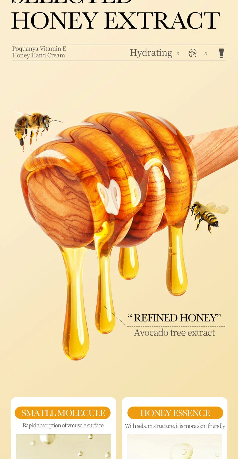3/5pcs BIOAQUA Honey Hand Cream Moisturizing Whitening Hands Anti-aging Nourishing Hydrating Hands Skin Care Products
