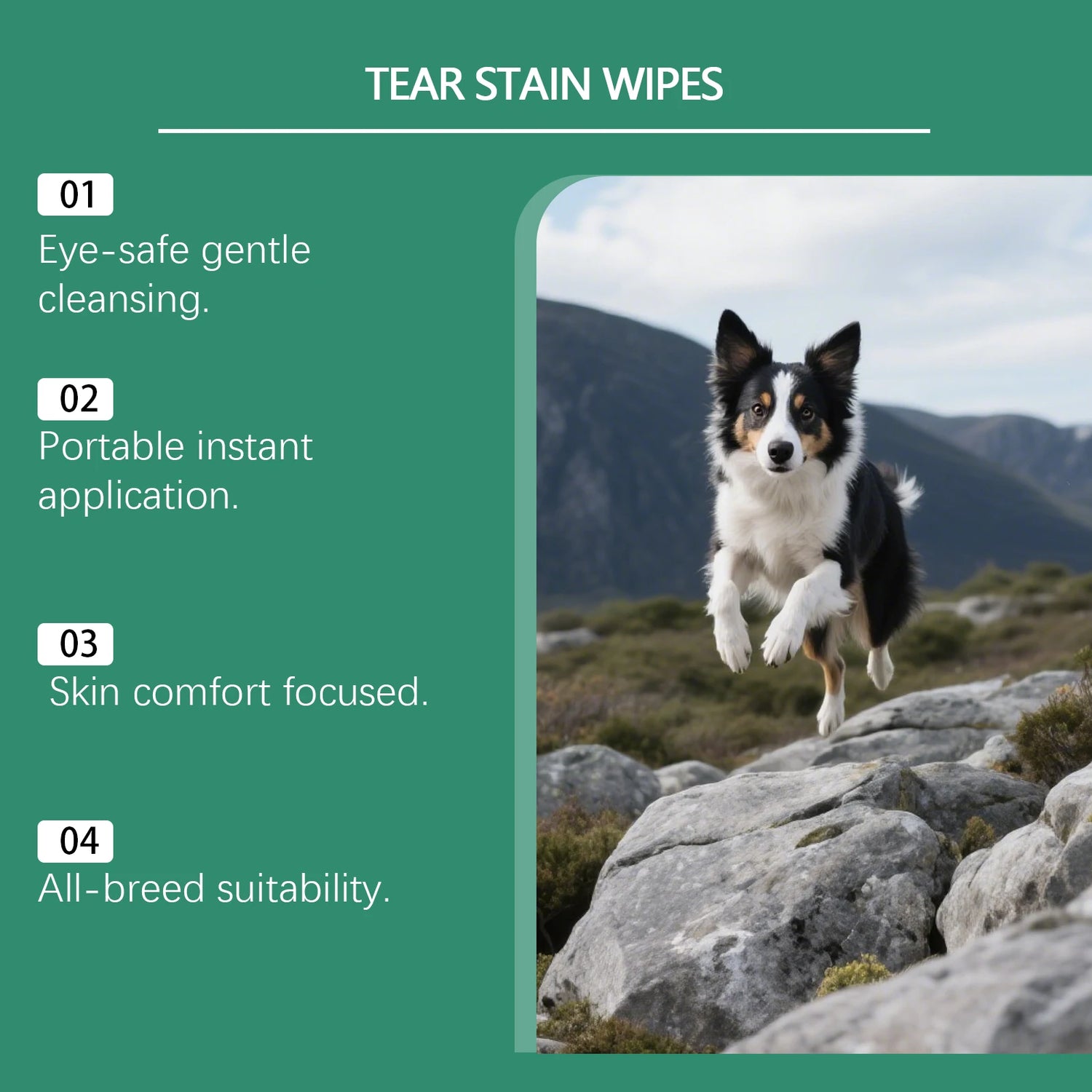 Pet Tear Stain Cleaning Wipes 60Pcs For Dog Cat