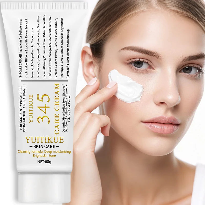 345 Care Cream 60g - Deeply Moisturizes, Tightens &amp; Smoothes Skin, Light Non-Greasy, for All Skin Types, Fragrance-Free