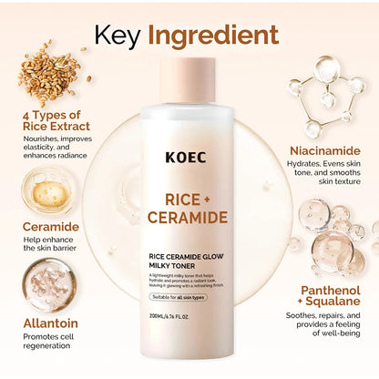 Brand Rice Essence Lotion Niacinamide Repair Facial Serum Nourishing Moisturizer Milk Toner Ceramide Deep Clean Cleansing Powder
