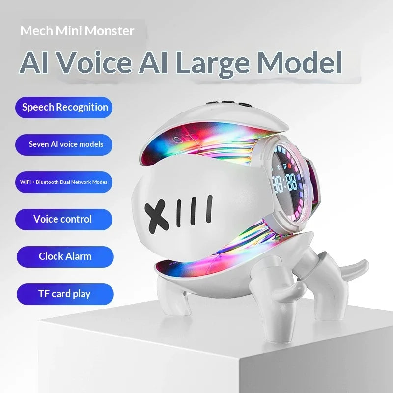 Ai Chat Robot 6 Ai Models Wifi Bluetooth Dual Mode Desktop Companion Night Light Clock Alarm Intelligent Office Assistance