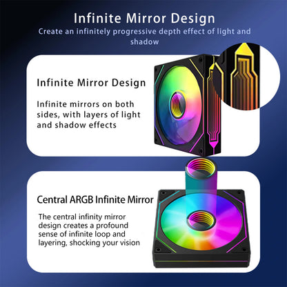 120mm ARGB PWM PC Case Fan 6Pack ARGB Cooling 