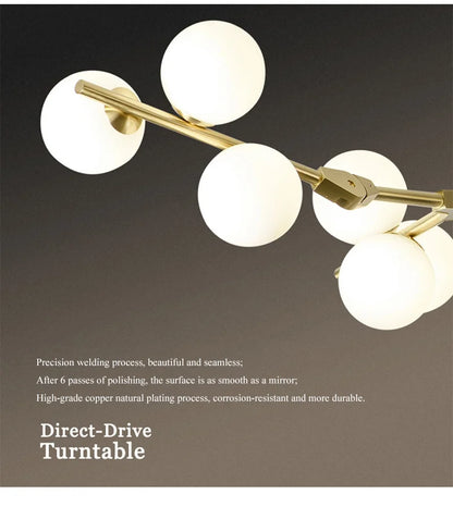 Modern Tree Branches Led Pendant Lamps Glass Balls Hanging 