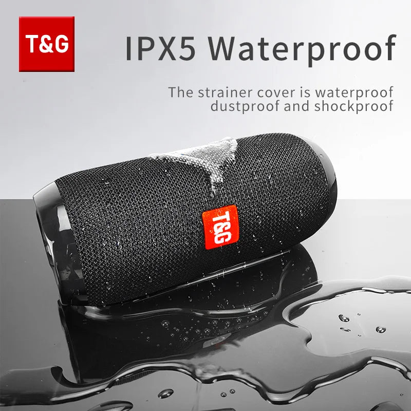 Bluetooth Speaker T&amp;G TG117 Portable TWS Sound Box Waterproof Loudspeaker Outdoor Stereo Surround Speakers Support TF FM Radio