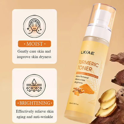 AILKE Organic Turmeric Toner for Face, Removal Acne, Pimples, Spots, Moisturizing, Brightening, Smooths Skin, Parabens Free