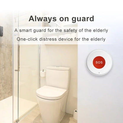 WiFi Smart SOS Emergency Button Security Linkage Smart Switch App Remote Alert Rechargeable Smart Home Automation Safety Device