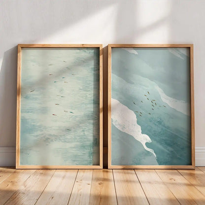 Japandi Wall Art Scandinavian Sunset Print