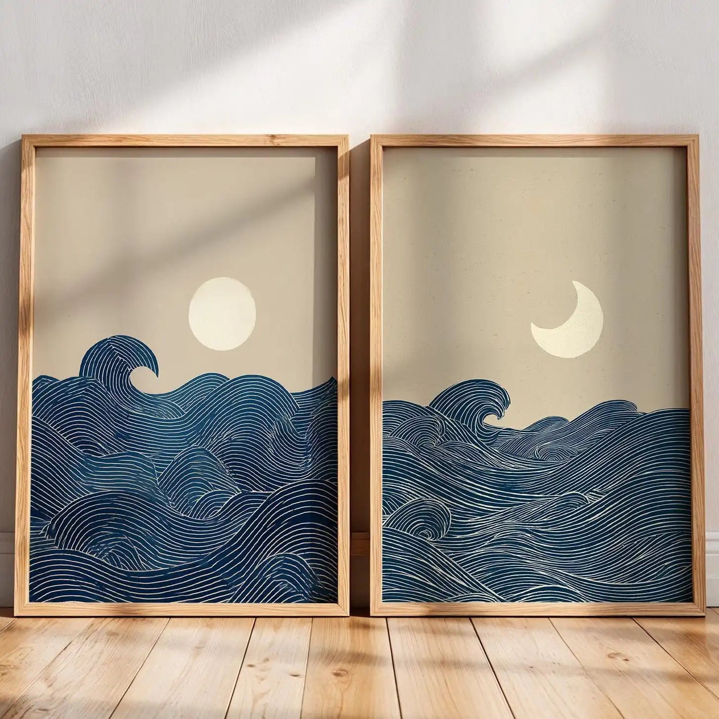Japandi Wall Art Scandinavian Sunset Print
