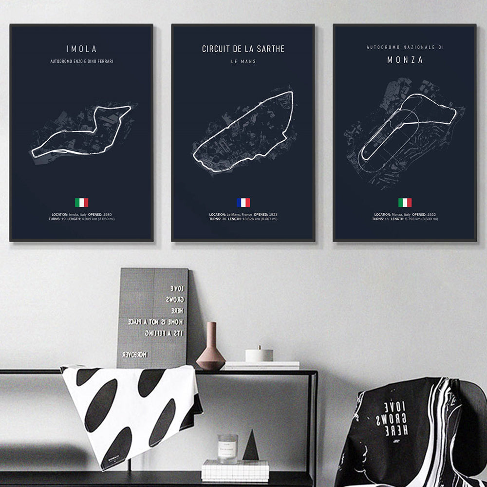 F1 Imola Wall Art Canvas Painting – Nordic Motorsport Poster