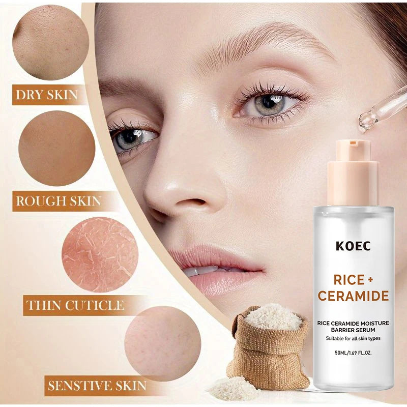 Brand Rice Essence Lotion Niacinamide Repair Facial Serum Nourishing Moisturizer Milk Toner Ceramide Deep Clean Cleansing Powder