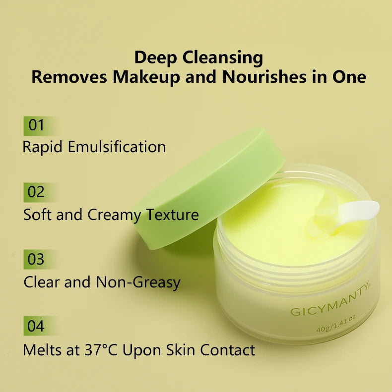 Refreshing cleansing balm that removes makeup while keeping skin soft, hydrated, and non-greasy.
