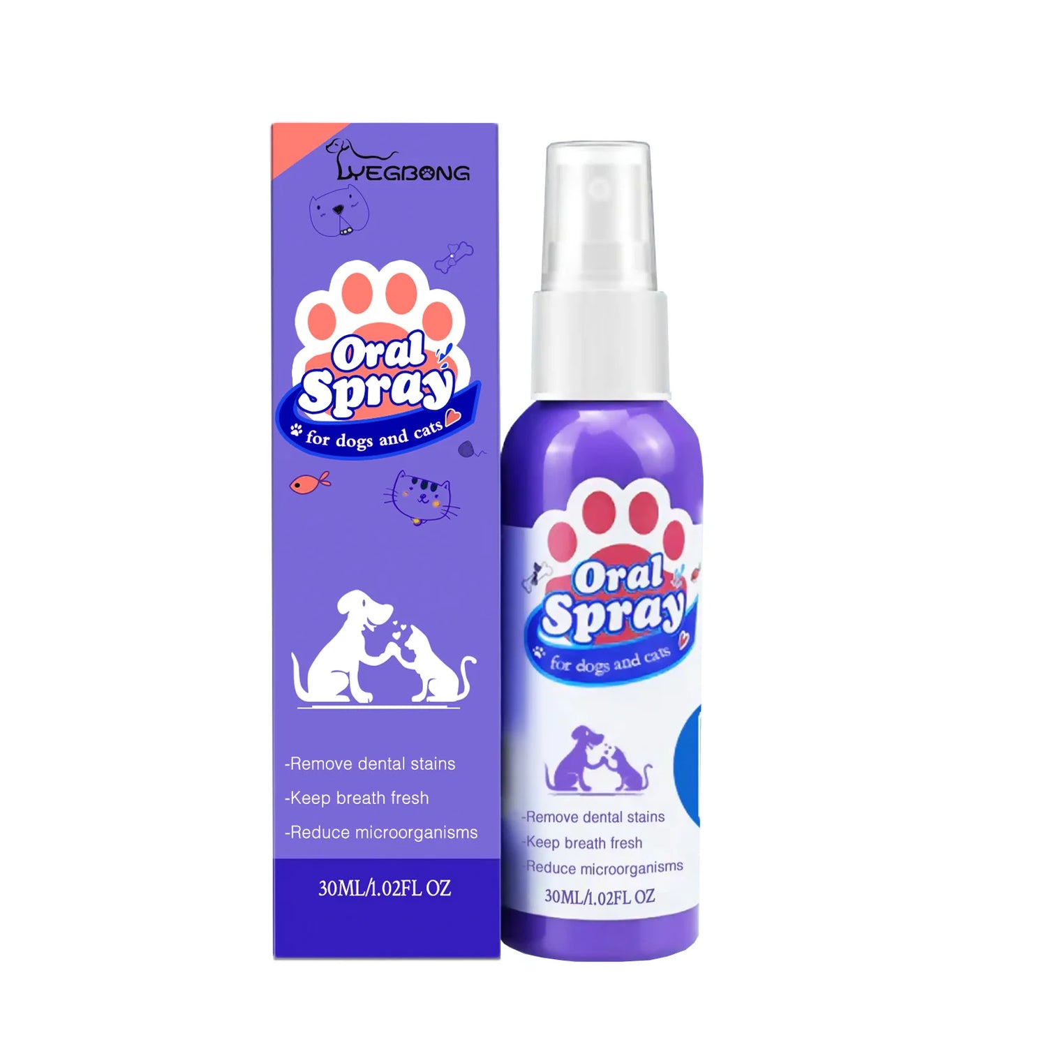 Pet Teeth Cleaning Spray Oral Care Remove Tooth Stai