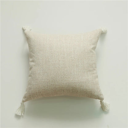 Pillow Cover Linen Pillow Case For Living Room Sofa Decorative Pillows With Tassel Farmhouse Home Decor Housse De Coussin