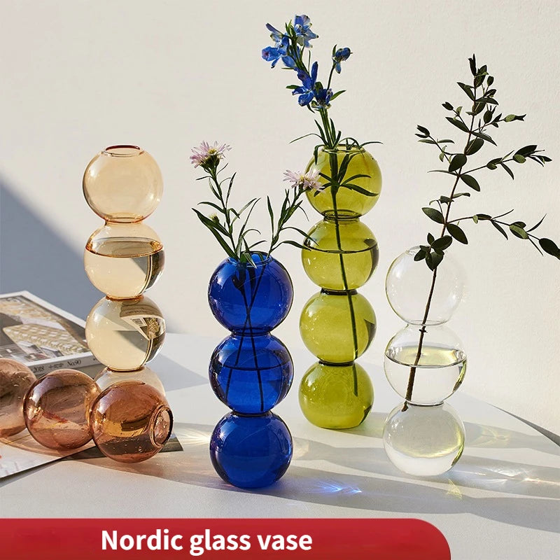Nordic Glass Vase Modern Home Decor