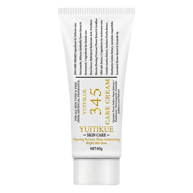 345 Care Cream 60g - Deeply Moisturizes, Tightens &amp; Smoothes Skin, Light Non-Greasy, for All Skin Types, Fragrance-Free