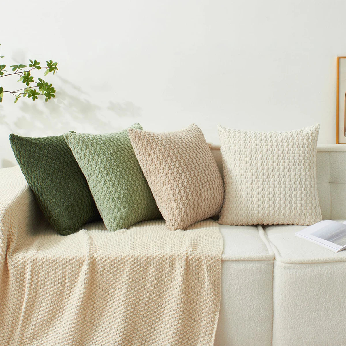 1pc Soft Boho style modern double-sided design pillows cove
