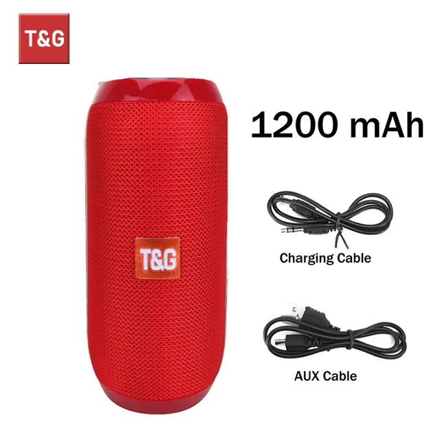 Bluetooth Speaker T&amp;G TG117 Portable TWS Sound Box Waterproof Loudspeaker Outdoor Stereo Surround Speakers Support TF FM Radio