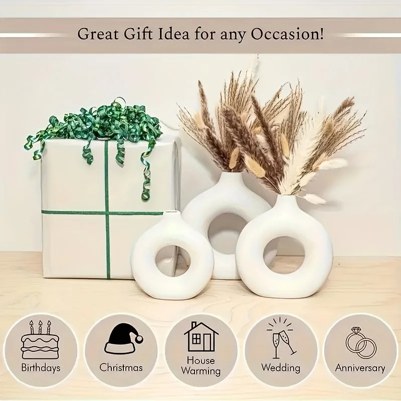 Decorative Donut Vase for Modern Nordic Home Decor