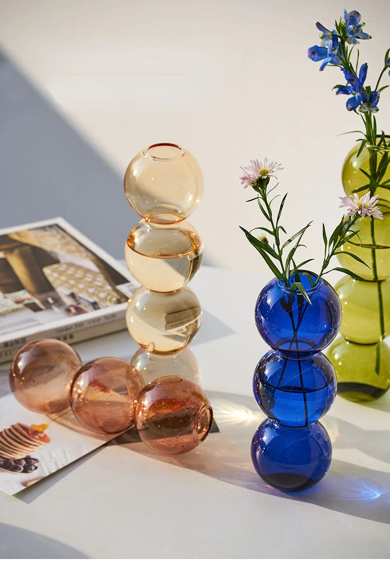 Nordic Glass Vase Modern Home Decor