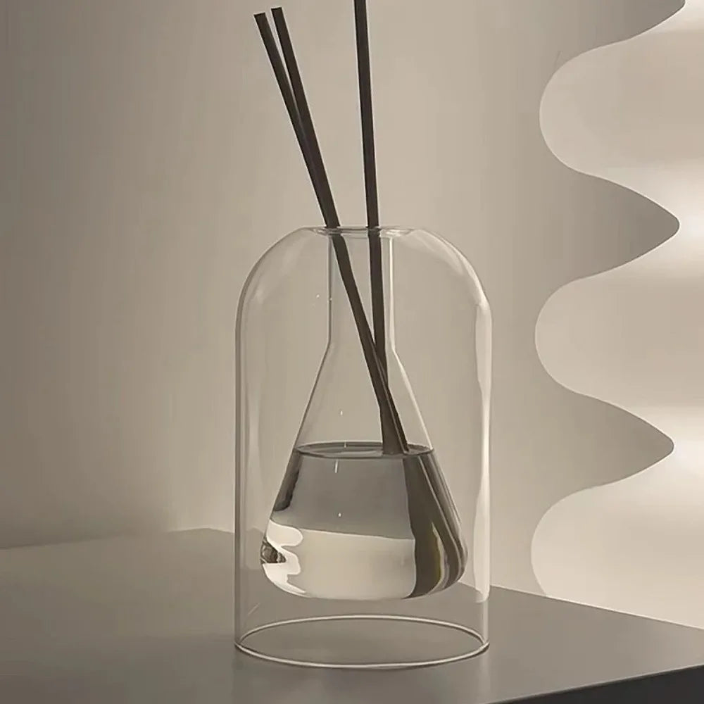 Aromatherapy Diffuser Bottle Glass Essential Oil with Diffusers Sticks 130/200ML Home Storage Transaprent Containers Bottle